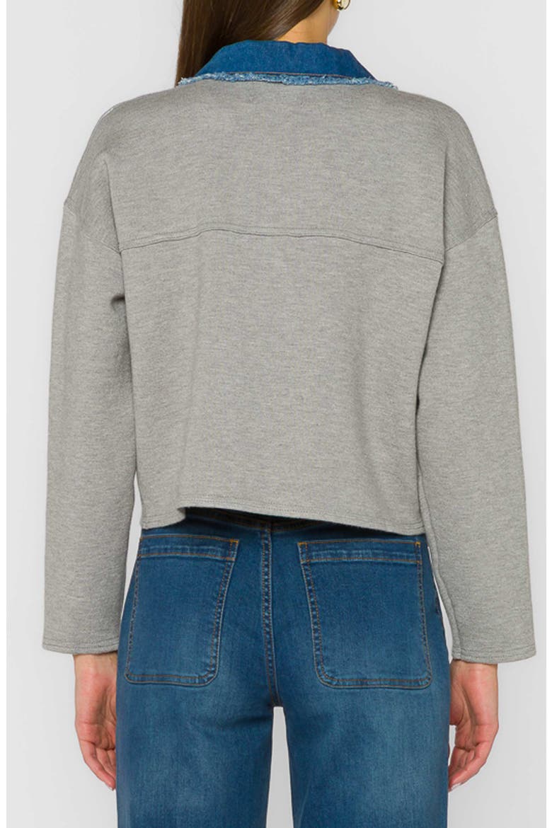 Beth French Terry Jacket, Alternate, color, GREY/DENIM