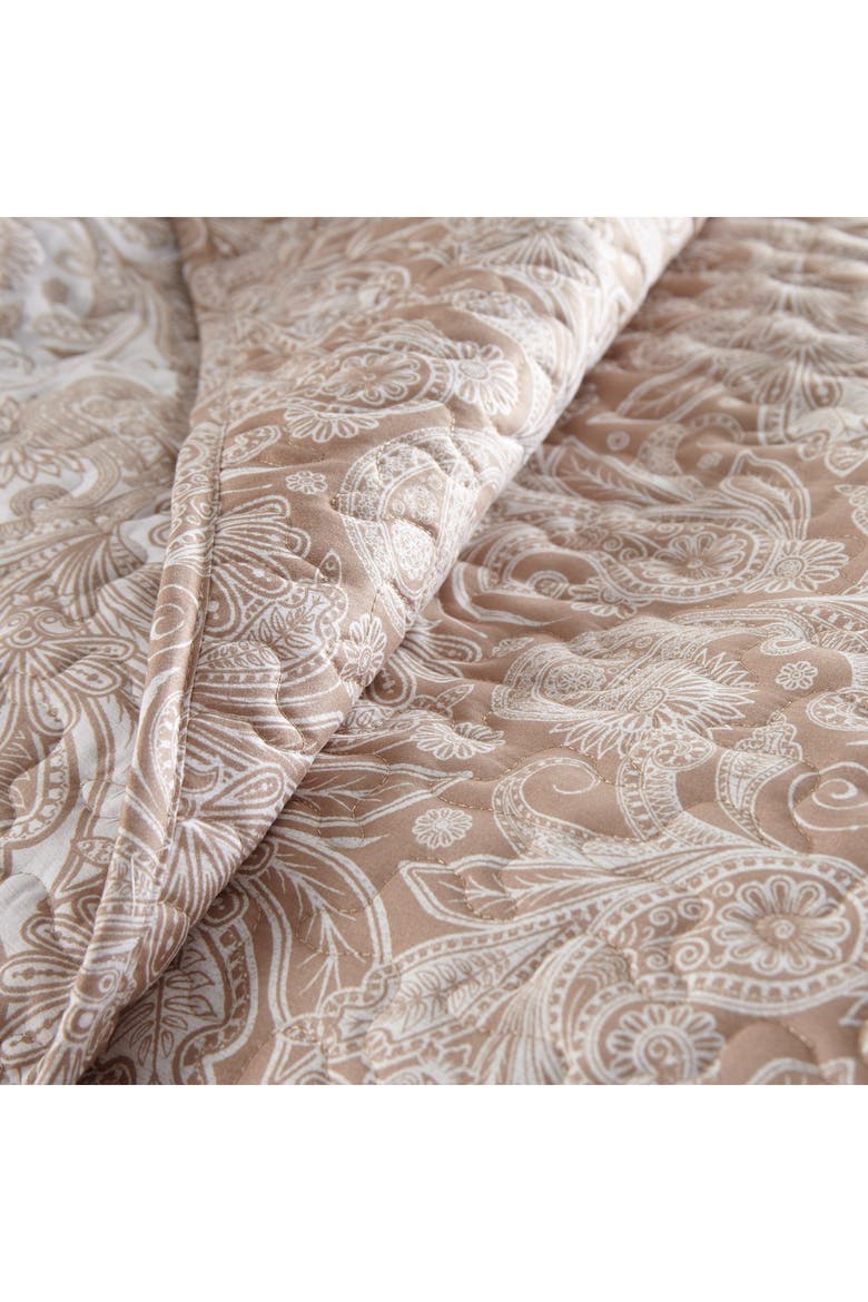 Perfect Paisley Collection - Luxury Premium Oversized Reversible Quilt Set, Alternate, color, TAUPE