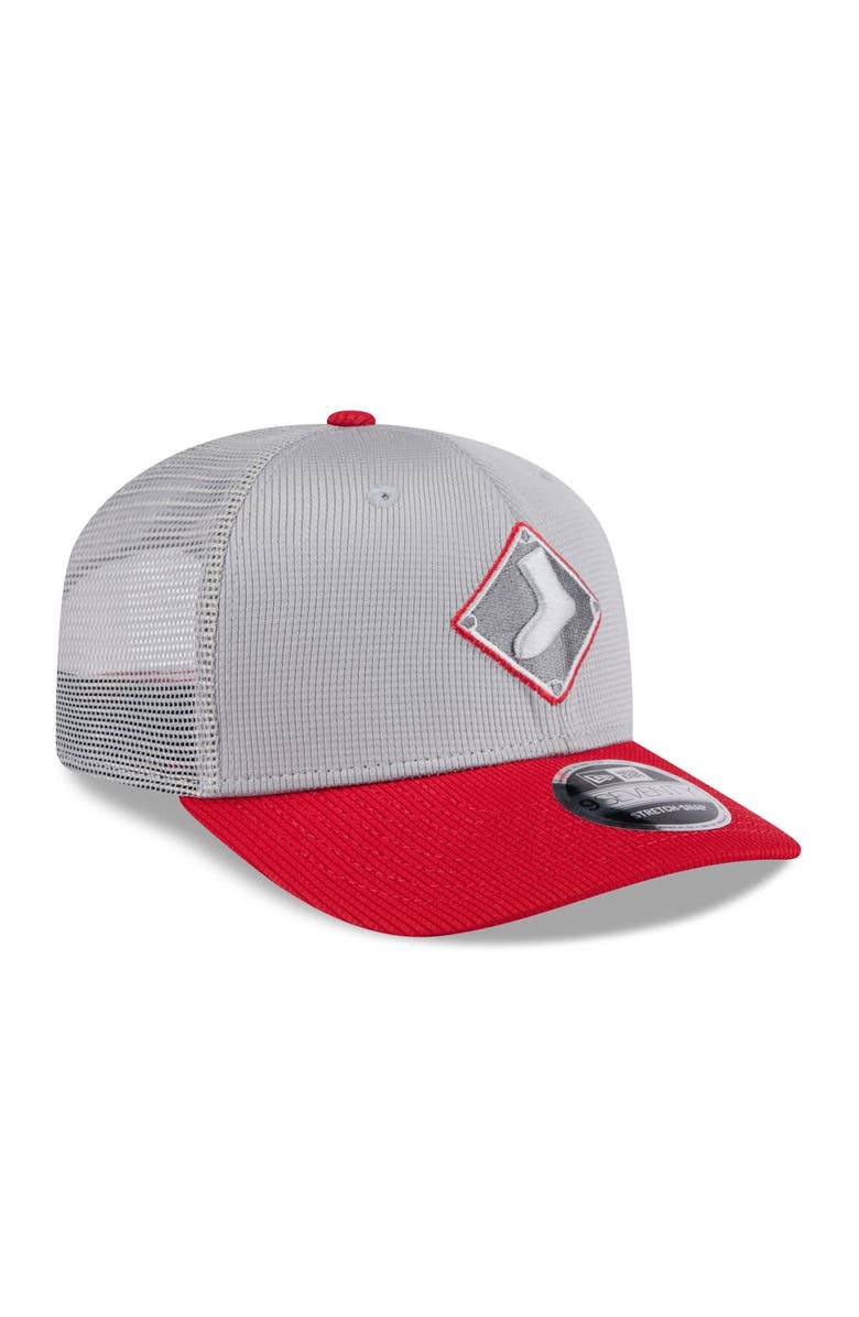 New Era Men's New Era  Gray/Red Chicago White Sox 2025 Batting Practice 9SEVENTY Stretch-Snap Trucker Hat, Alternate, color, 