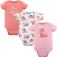 Hudson Baby Triple Pack of Soft Cotton Bodysuits