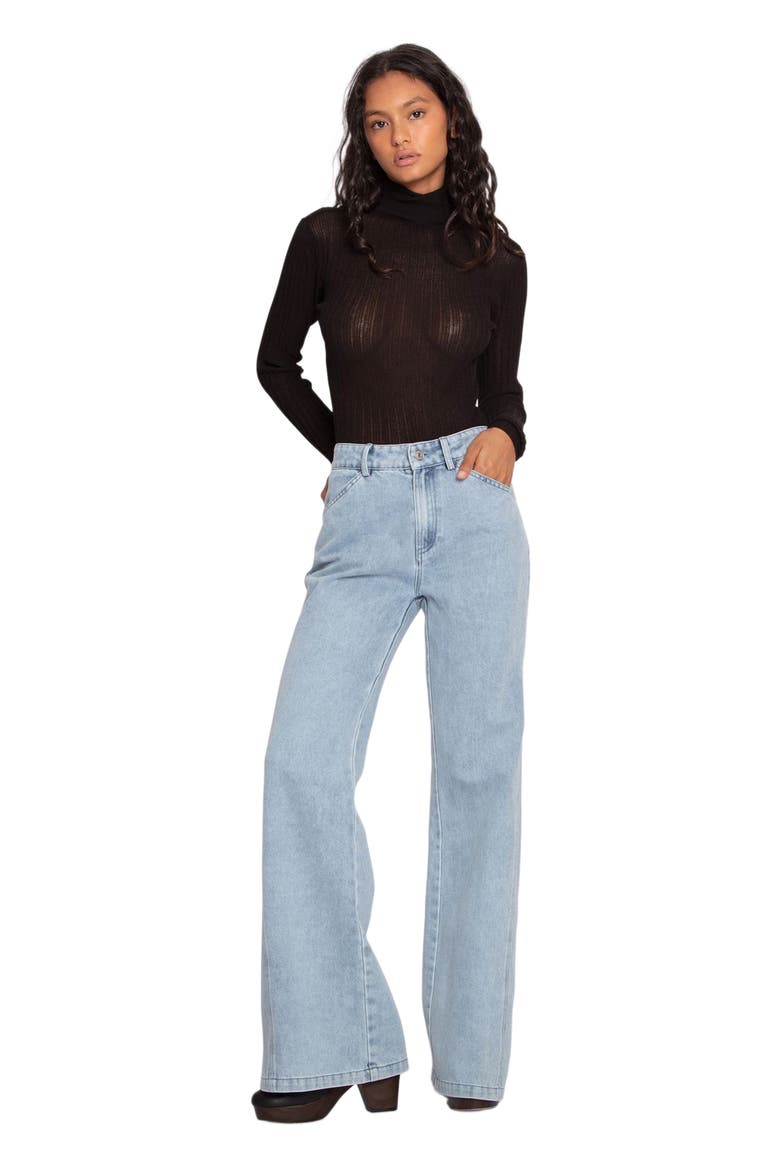 Firecracker Flare Jeans, Main, color, Stonewash