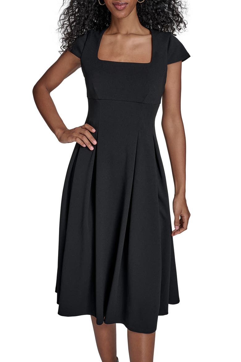 marc new york short sleeve midi fit + flare dress Women's Andrew Marc Tulip Fit & Flare Midi Dress