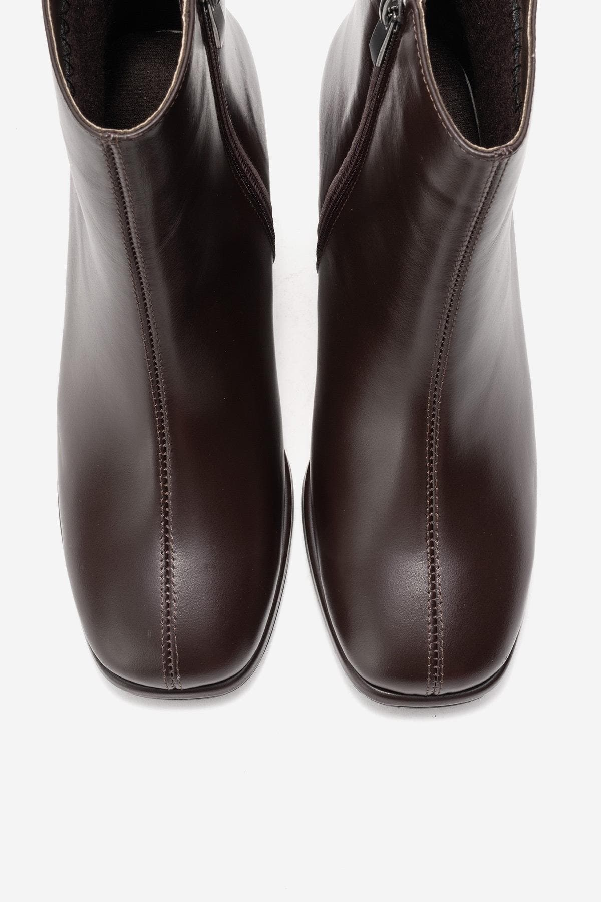 Napoli Leather Block Heel Boot, Alternate, color, Brown