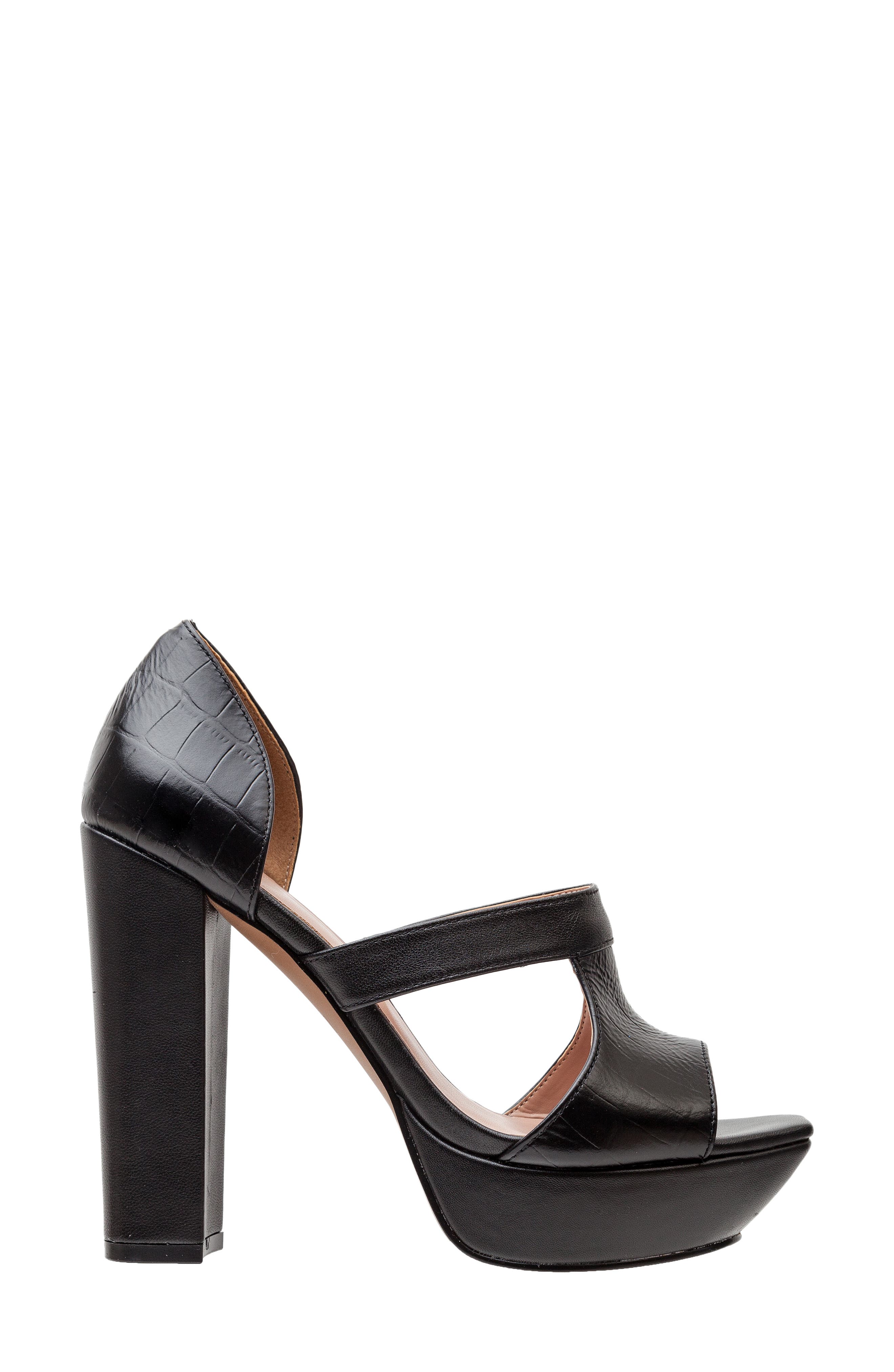 Ileana Platform Sandal, Alternate, color, BLACK