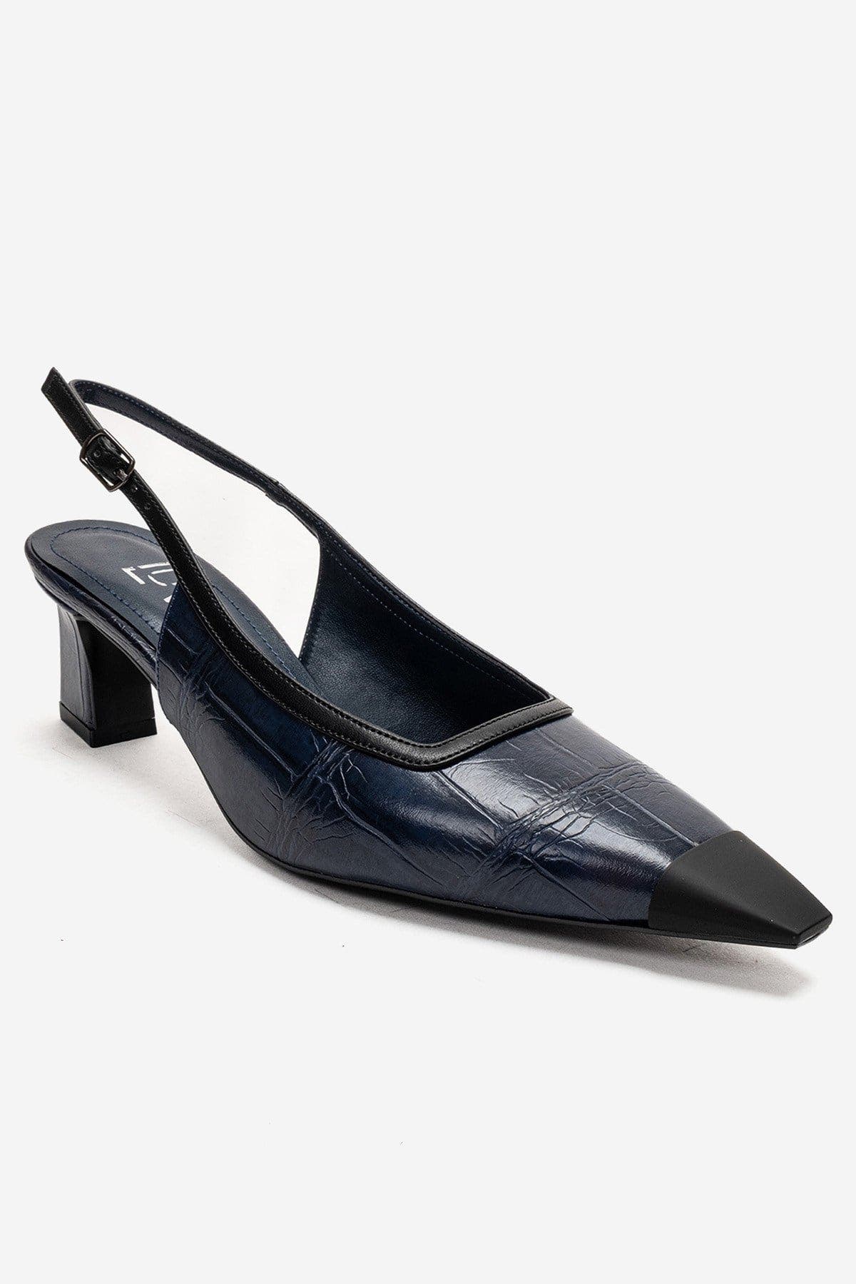 Hilda Block Heel Pump, Alternate, color, Navy Print