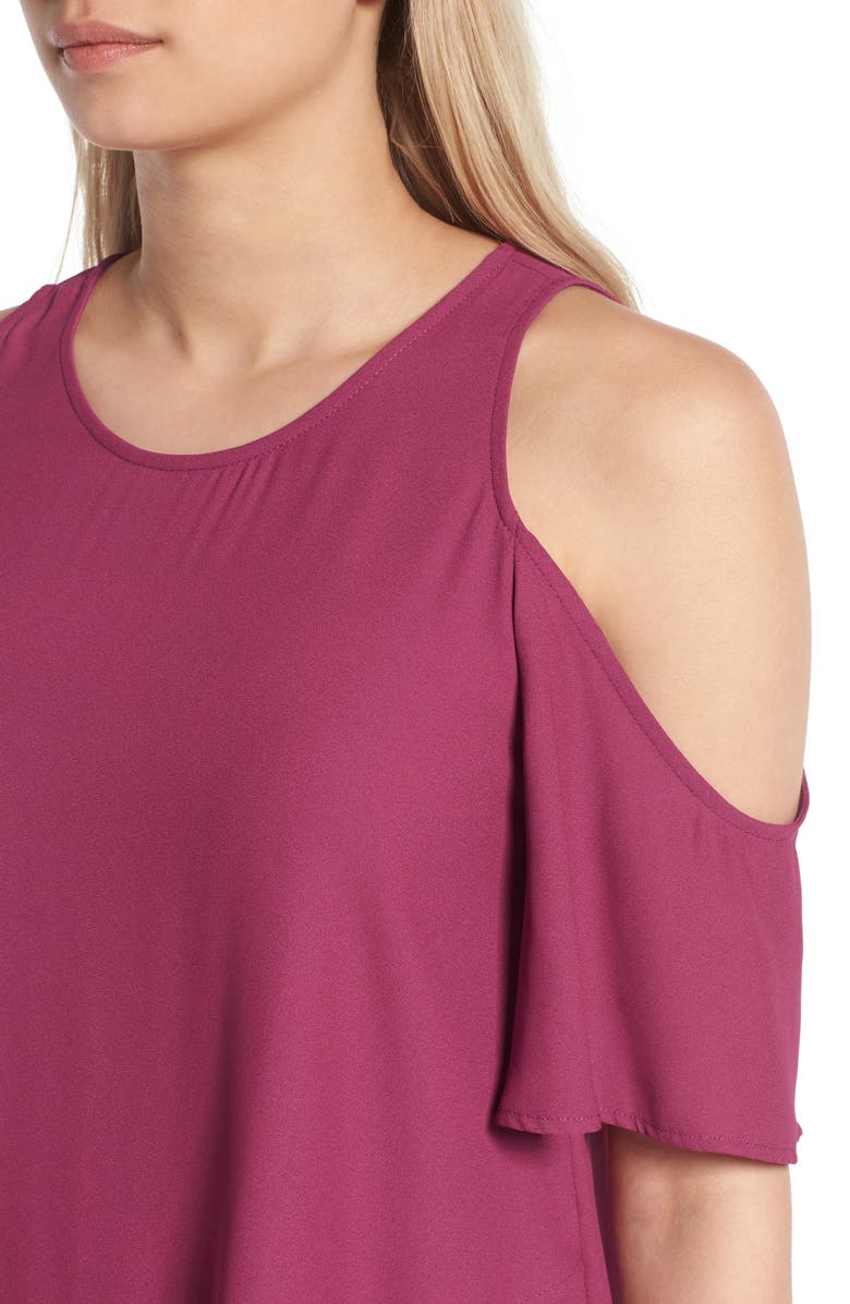All in Favor Cold Shoulder Top, Alternate, color, 