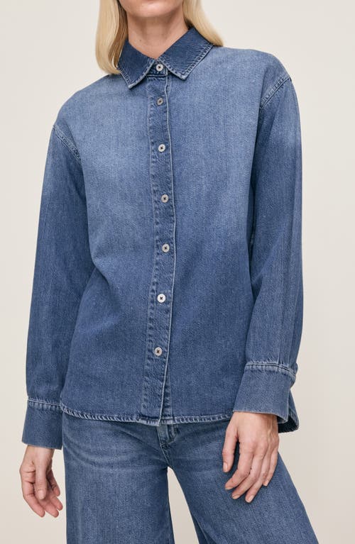 Dl1961 Faye Oversize Denim Button-up Shirt In Blue