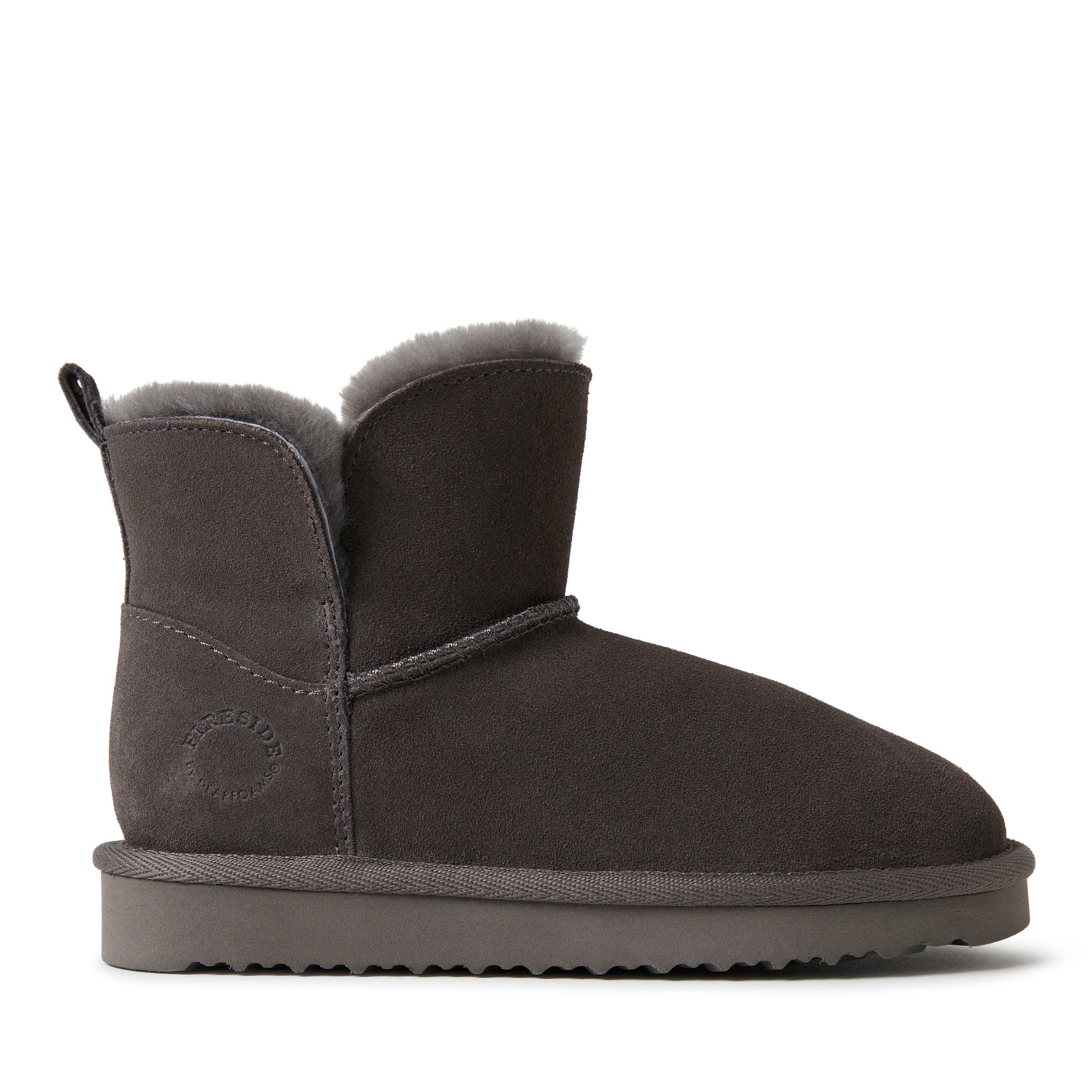 DEARFOAMS Kids
 Fireside Bunbury Genuine Shearling Boot, Alternate, color, Grey