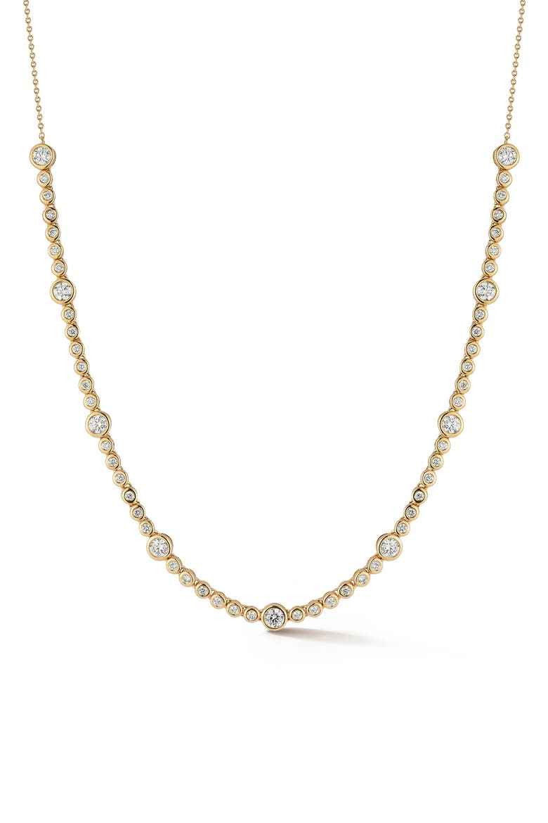 Lulu Jack Diamond Bezel Frontal Necklace, Main, color, YELLOW GOLD
