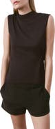 MANGO Side Gather Mock Neck Sweater Vest