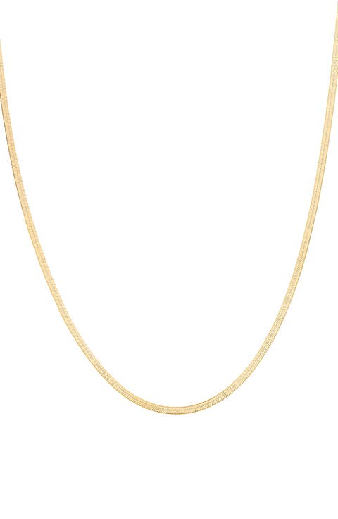 Sterling Silver 18k Gold Plated Caroline Single Chain Necklace
