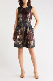 Vince Camuto Jacquard Fit & Flare Dress