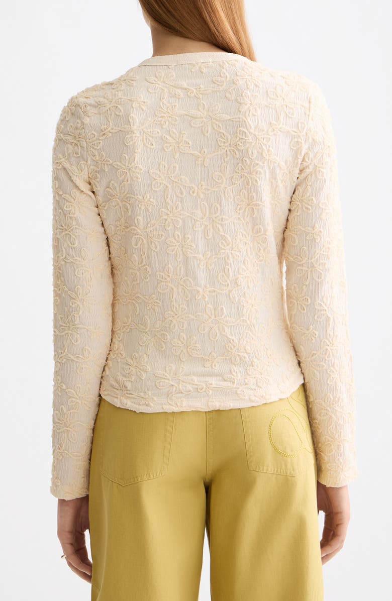 Scotch & Soda Soutache Detail Knit Button-Up Shirt, Alternate, color, Eggnog