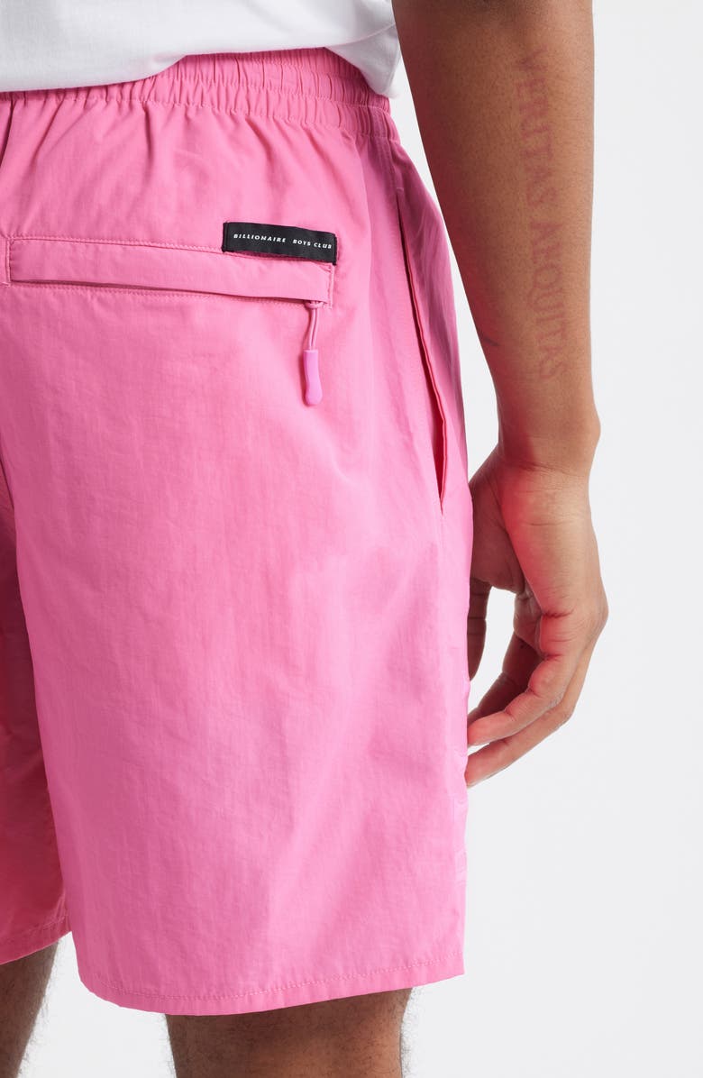Billionaire Boys Club BB Sunrise Drawstring Nylon Shorts, Alternate, color, Carmine Rose