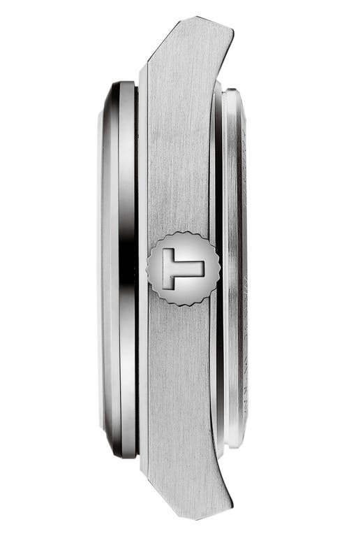 Tissot Women's Swiss Prx Diamond (1/20 Ct. T.w.) Stainless Steel Bracelet Watch 25mm In Black