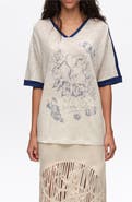 Bimba y Lola Linen Fruit Logo T-Shirt