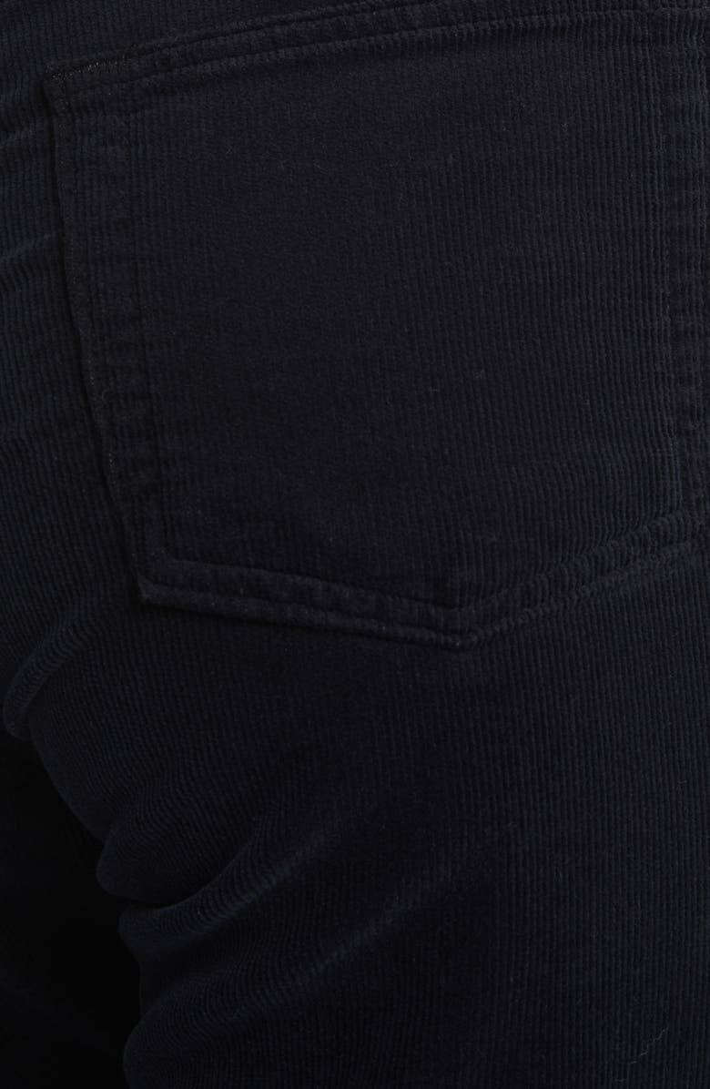AG Alexxis High Waist Extended Straight Leg Corduroy Pants, Alternate, color, Super Black