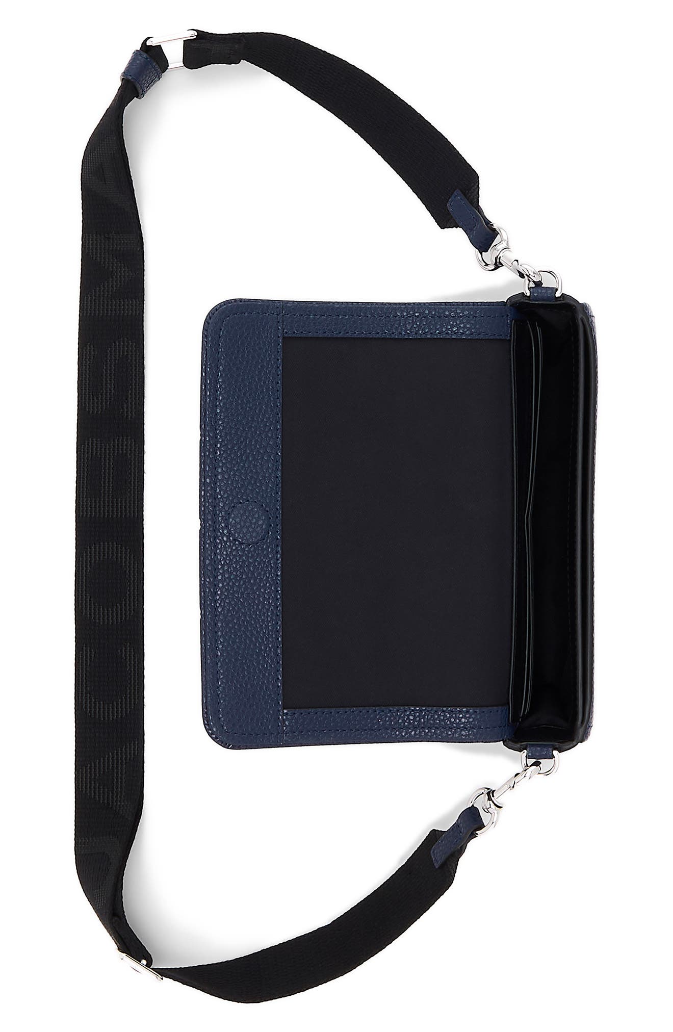 Marc Jacobs The Mini Leather Crossbody Bag, Alternate, color, Navy Multi