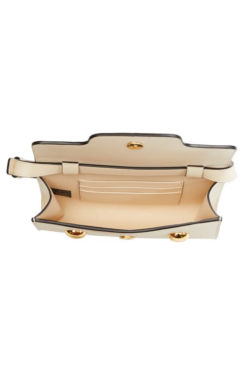 Marni Trunkaroo Leather Shoulder Bag In Cream