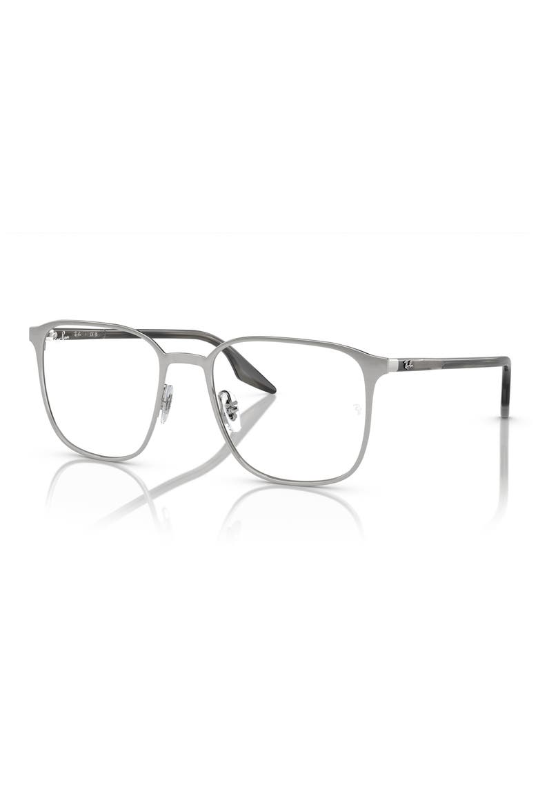 RX6512 52mm Square Optical Glasses, Alternate, color, SILVER