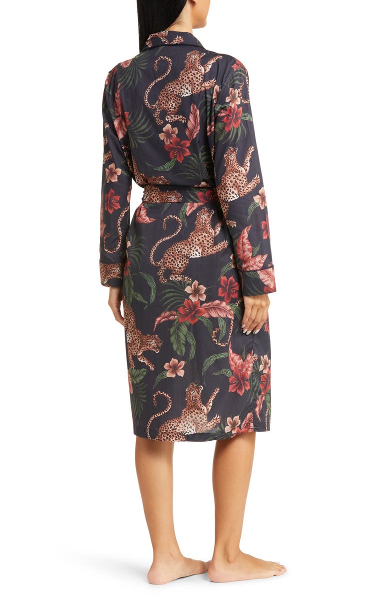 Desmond & Dempsey Floral Cotton Robe, Alternate, color, 