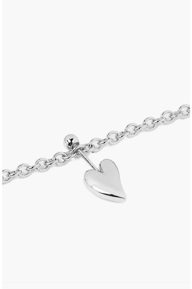Loff Mini Heart Pin Choker In Silver, Alternate, color, Silver