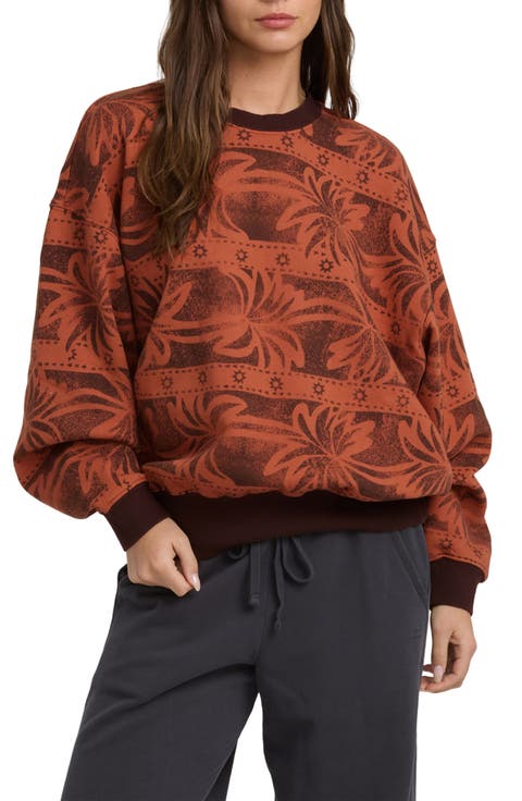Vida Palms Print Sweatshirt