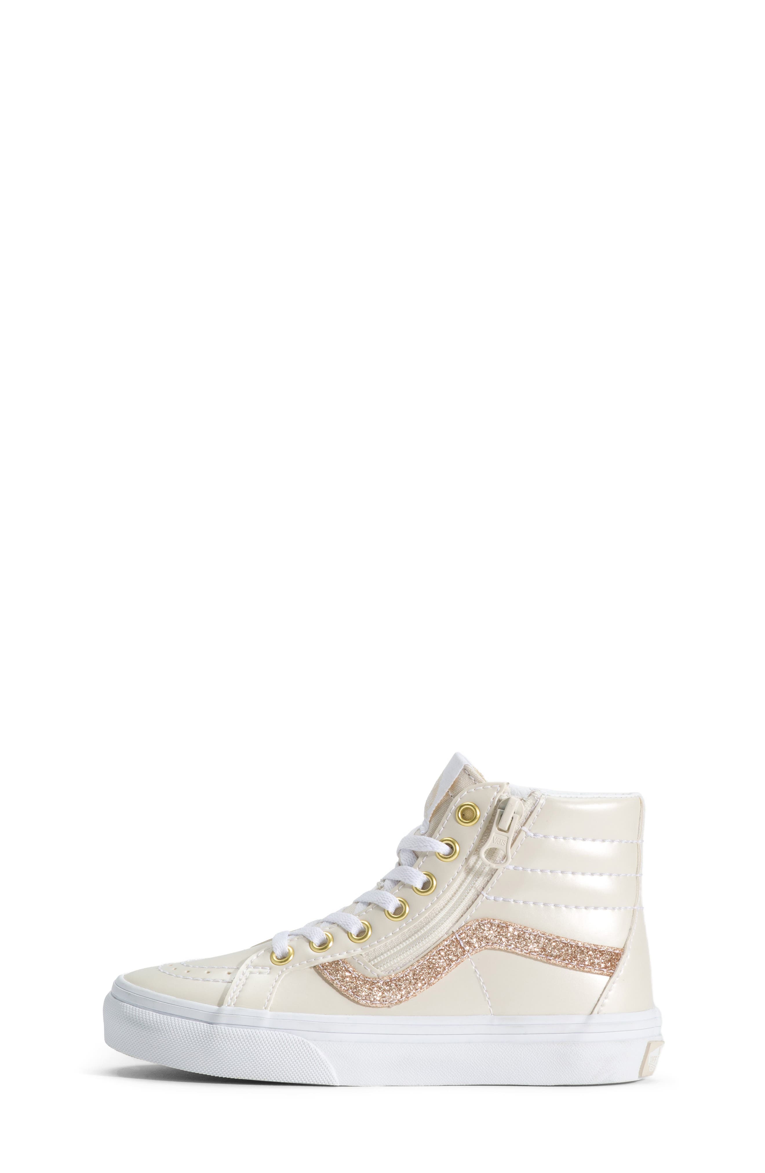 Vans Sk8-Hi Reissue Side Zip Sneaker, Alternate, color, Turtledove