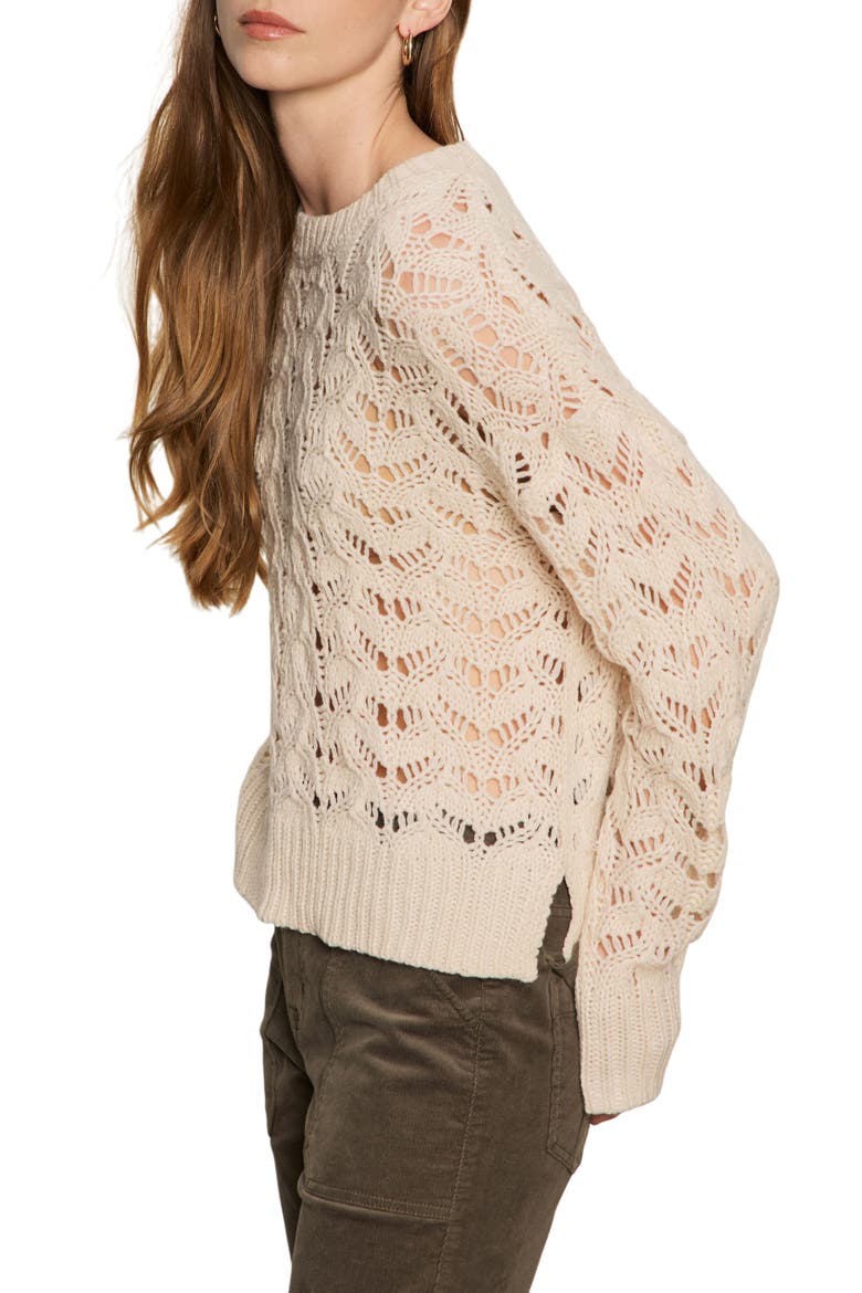 Boheme Open Stitch Sweater, Alternate, color, LIGHT OAT
