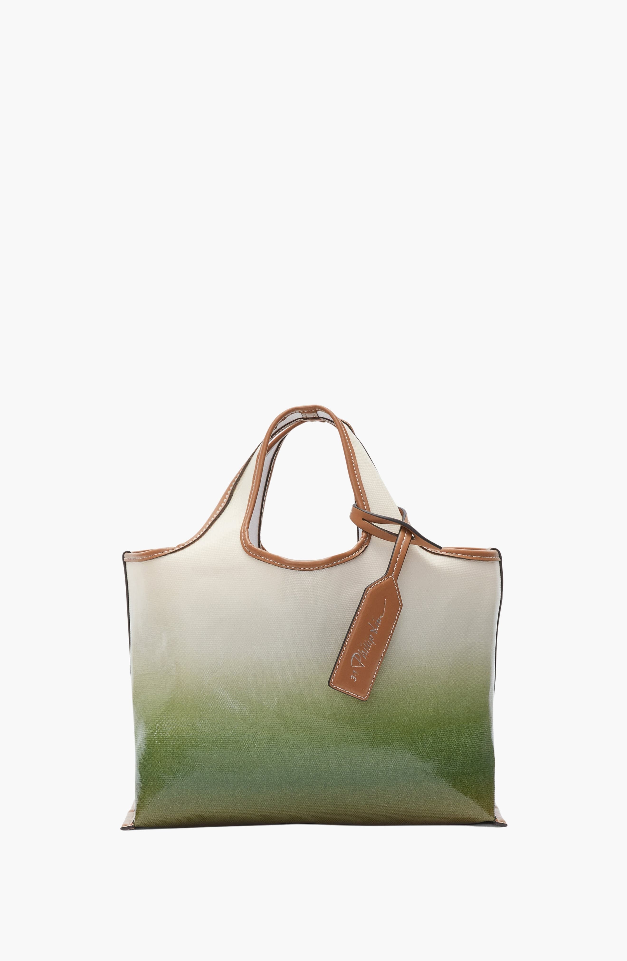 Ombre Coated Canvas Mini Market Tote, Alternate, color, Flame-Cactus Multi