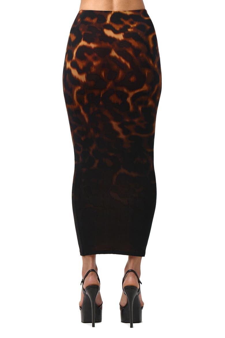 Bare Body Body-Con Maxi Skirt, Alternate, color, TORTOISE