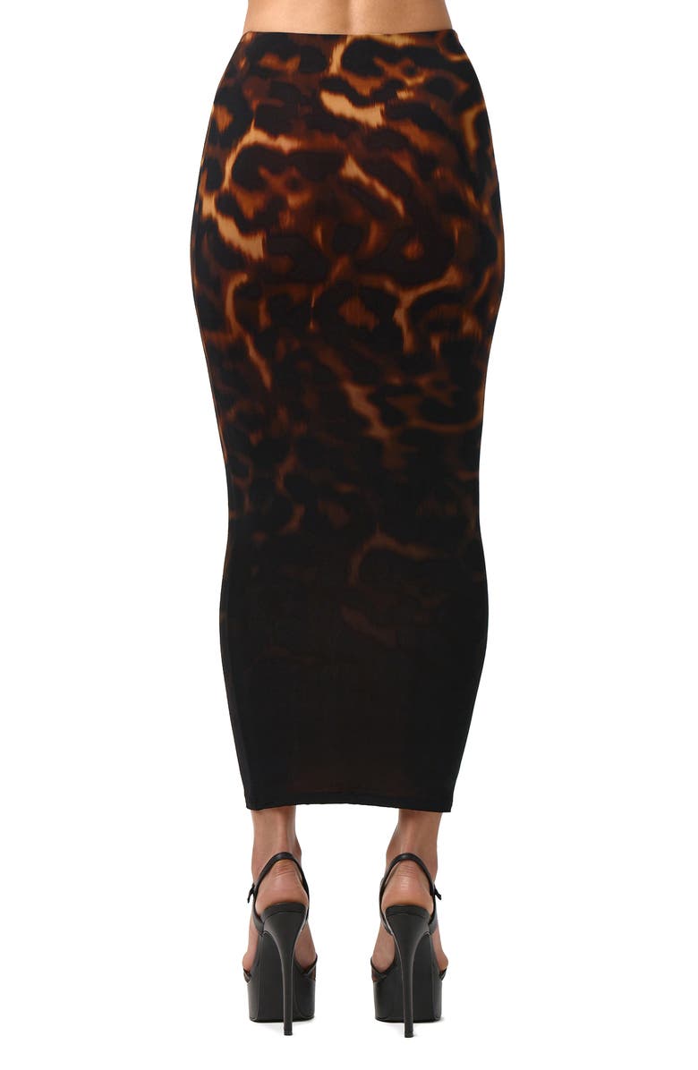 Naked Wardrobe Bare Body Body-Con Maxi Skirt, Alternate, color, Tortoise