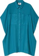 Marina Rinaldi Voyage Collection Linen Canvas Button-Up Tunic