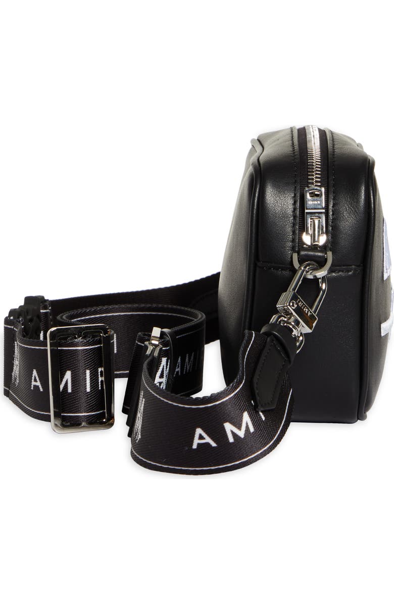 AMIRI Monogram Logo Leather Camera Bag, Alternate, color,