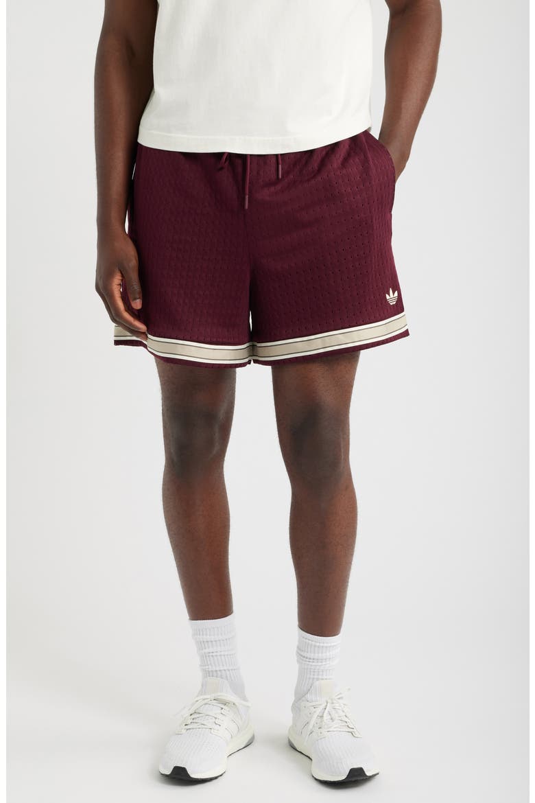 Warp Knit Shorts, Main, color, MAROON