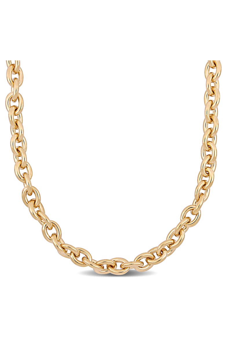 Julianna B. 18 Inch Oval Link Necklace Yellow-Plated, Main, color, Yellow-Plated