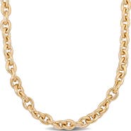 Julianna B. 18 Inch Oval Link Necklace Yellow-Plated