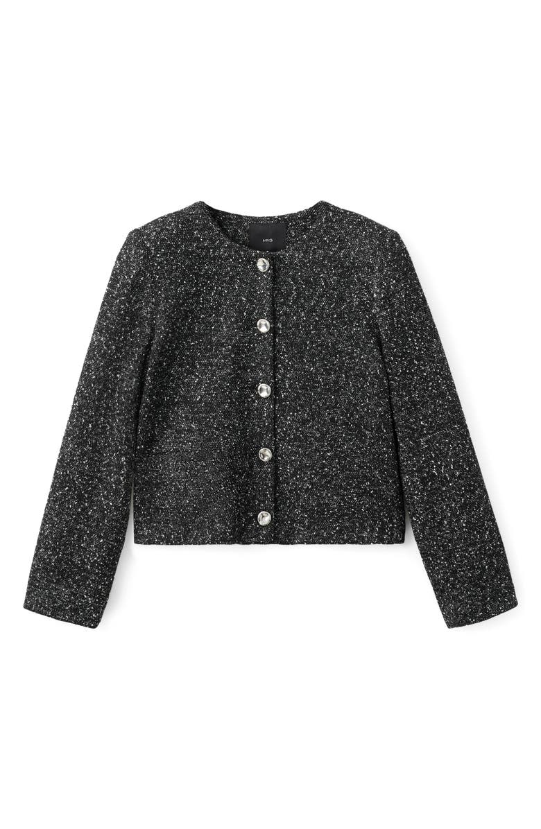 MANGO Fleck Jacket, Alternate, color, Black