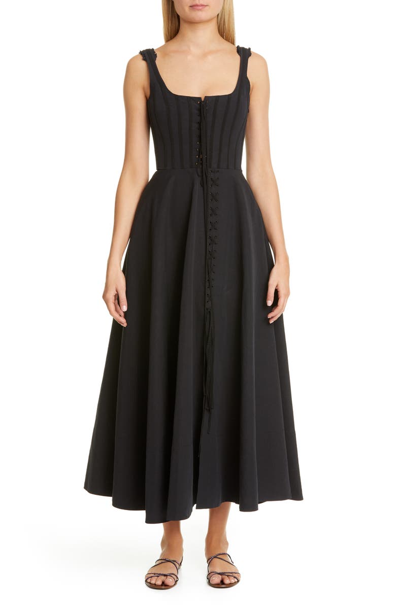 Brock Collection Corset Bodice Maxi Dress, Main, color, 