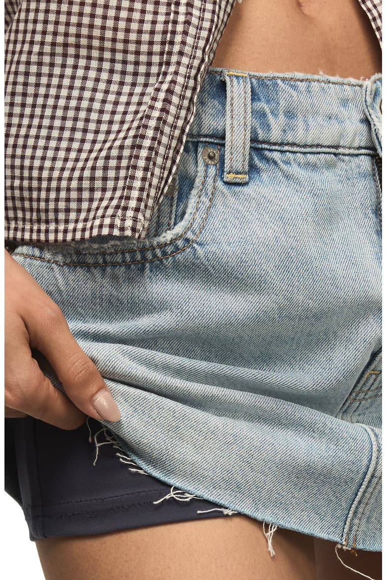 Denim Miniskort, Alternate, color, IT GIRL WASH