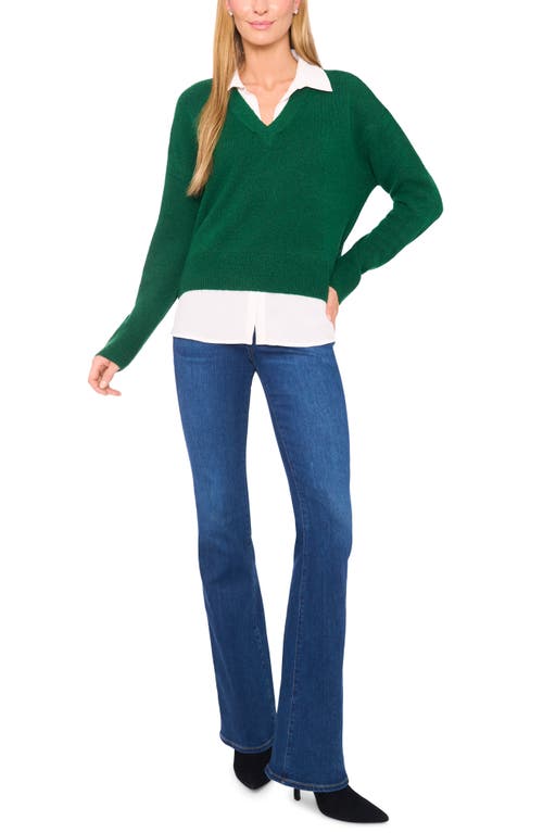Halogenr Halogen(r) Layered Look Sweater In Green