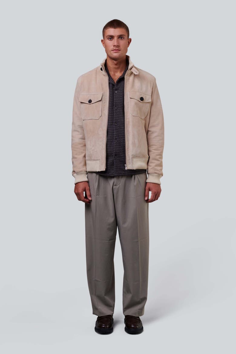 Spencer Suede Jacket, Alternate, color, Beige