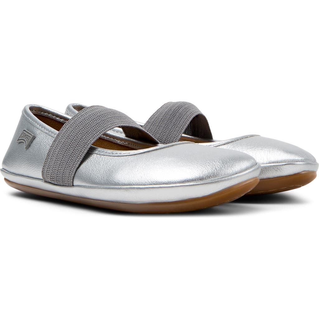 Camper Kids' Right Mary Jane Ballet Flat In Medium Gray