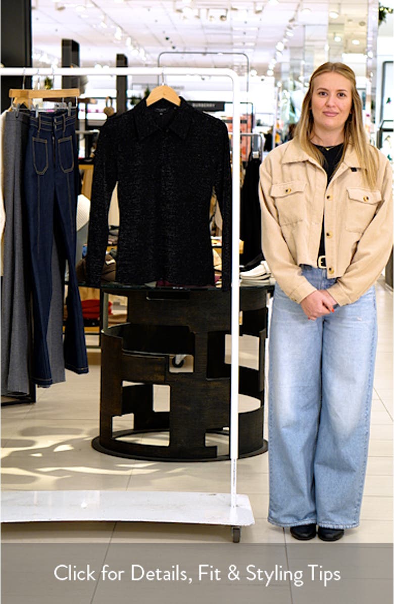 Jo Metallic Long Sleeve Polo, sales video thumbnail