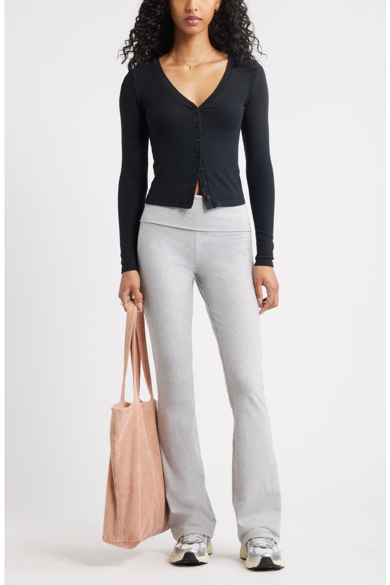 Rib Cardigan, Alternate, color, BLACK