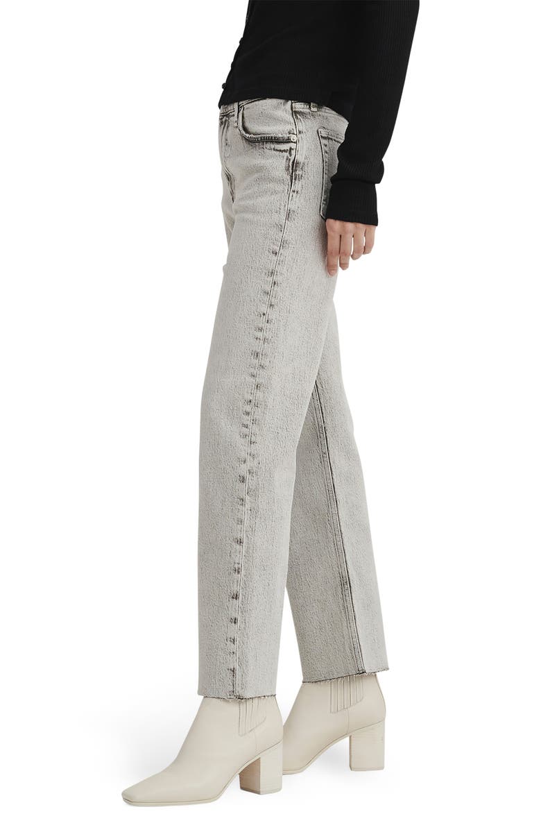 rag & bone Harlow High Waist Raw Hem Ankle Straight Leg Jeans, Alternate, color,
