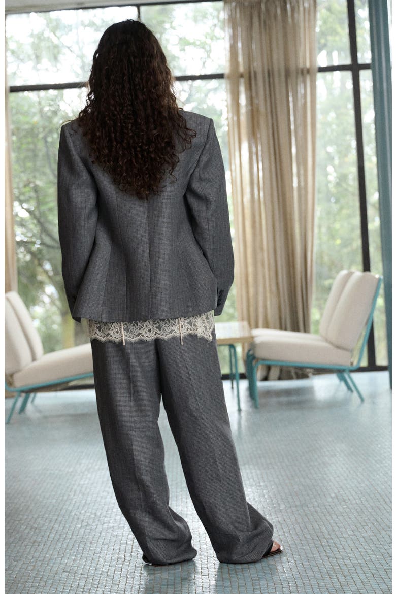 Double Breasted Suit Jacket, Alternate, color, BLACK