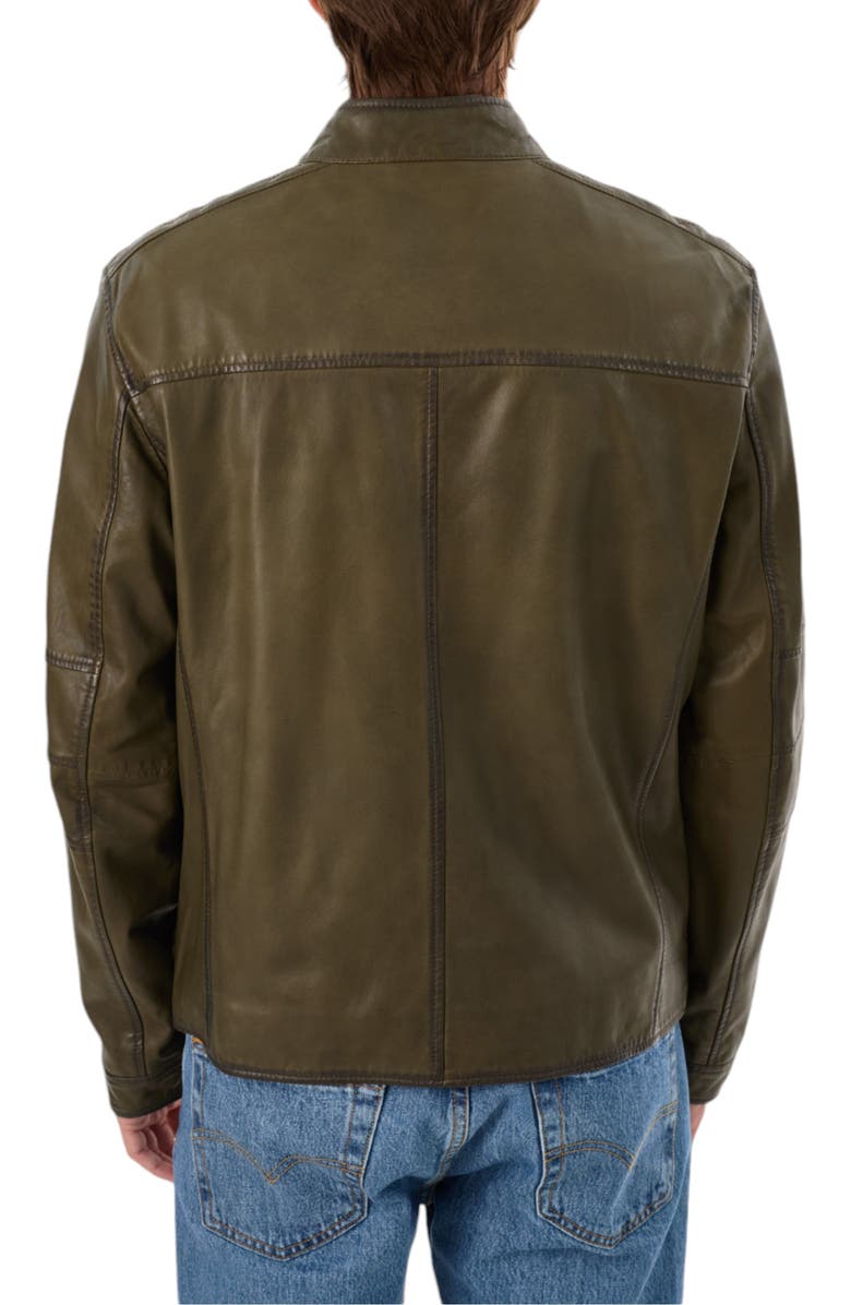 REGENCY Lambskin Leather Jacket, Alternate, color, Olive