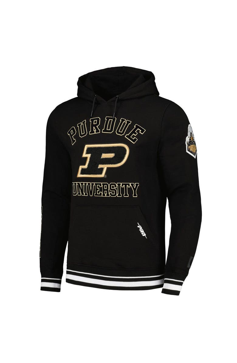 PRO STANDARD Men's Pro Standard Black Purdue Boilermakers Classic Stacked Logo Pullover Hoodie, Alternate, color, 