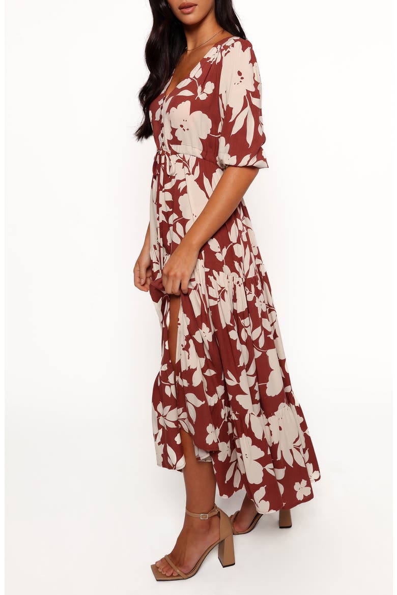 Kelda Floral Maxi Dress, Alternate, color, RUST FLORAL